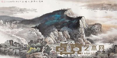 施云翔 山水 68×137cm