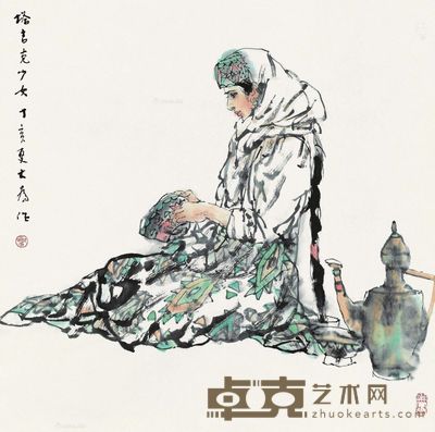 刘大为 塔吉克少女 68×68cm