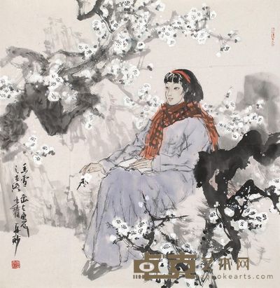 苗再新 香雪 67×69cm