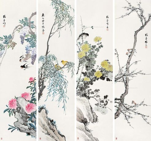 林嘉 春夏秋冬花鸟