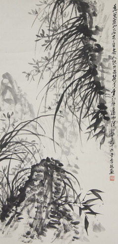 萧龙士 竹韵图