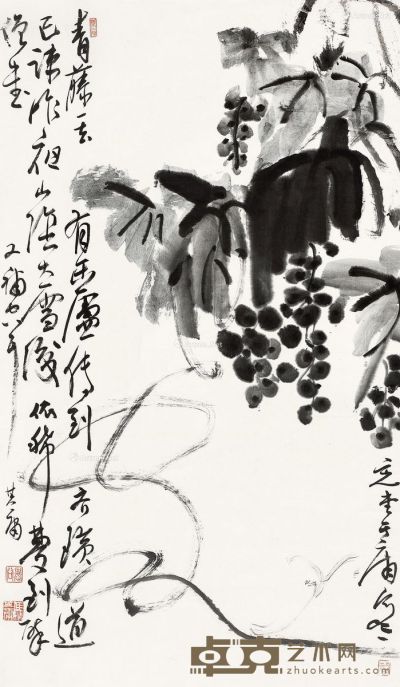 冯其庸 葡萄 119.5×69cm