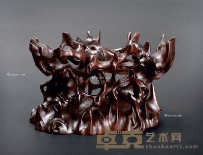 紫檀山子座架 底长17.2cm；底宽12.2cm；高11cm