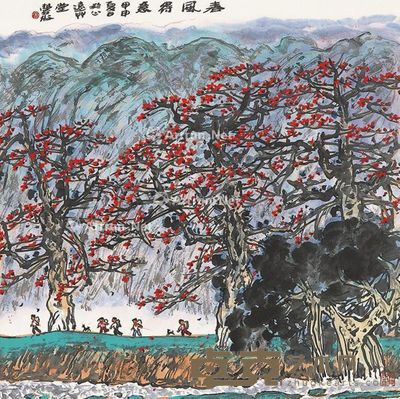 林丰俗 春风得意 68×68cm