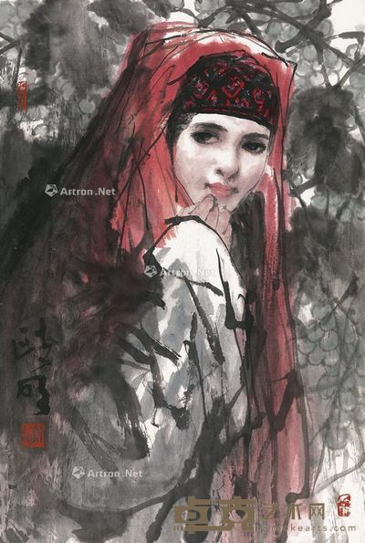 陈政明 秋思 69×46.5cm