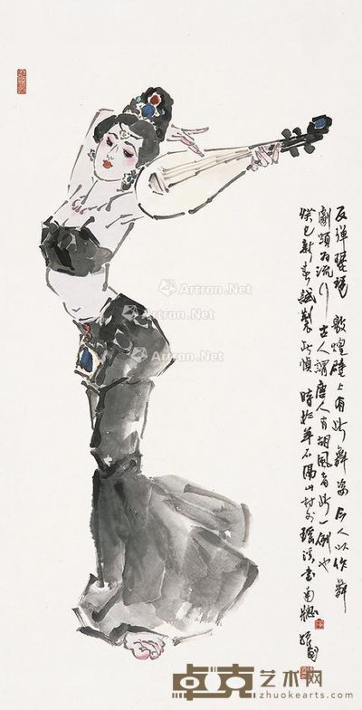 陈振国 反弹琵琶 137×67cm