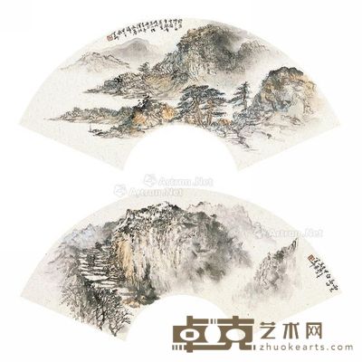 羊草 野泉烟火·雨足高田白 20×60cm×2