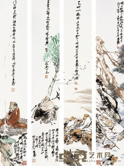 王涛 佛说 138×23cm×4