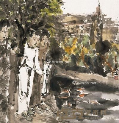 崔进 丽人行之一 68×68cm