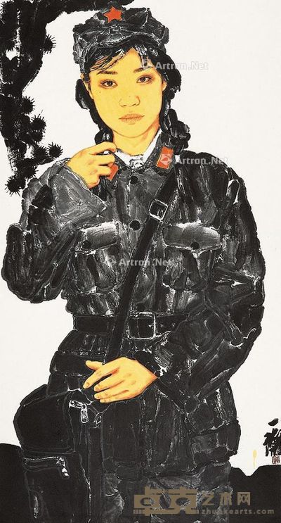 黄一瀚 中国女兵 180×97cm