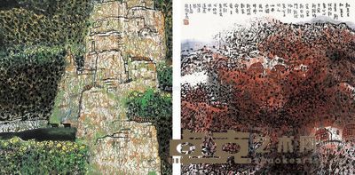 赵卫 陕北写生之一、二 69×69cm×2