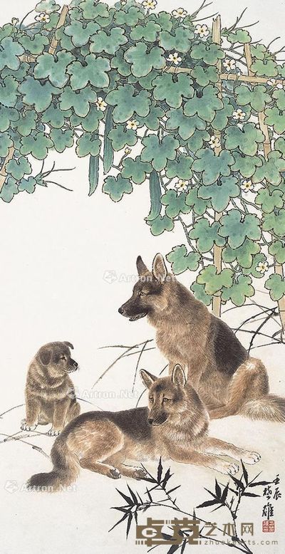 方楚雄 其乐融融 137×70cm