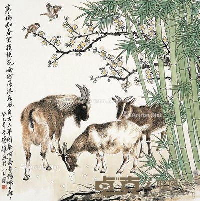 方楚雄 寒梅知春 69×69cm