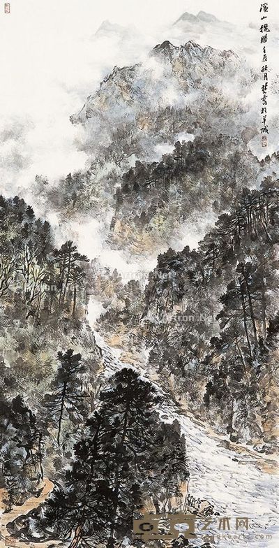 方楚乔 溪山揽胜 137×69cm