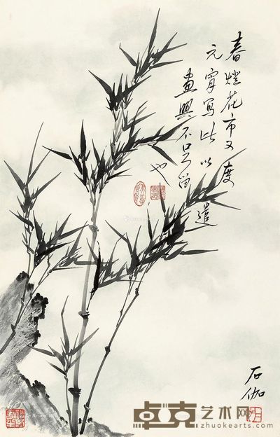 申石伽 高风亮节 70×44cm