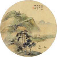 杨伯润 溪山渔艇