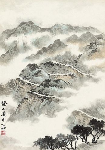 申石伽 登山道中