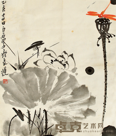 齐良迟 荷花 52×45cm