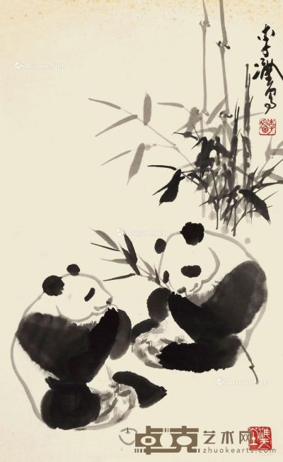 李涵 熊猫 83×51cm