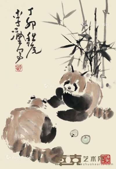 李涵 小熊猫 72×49cm