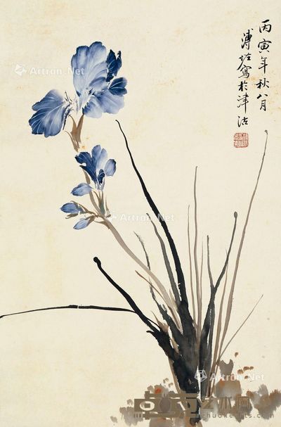 溥佐 兰花 69×47cm