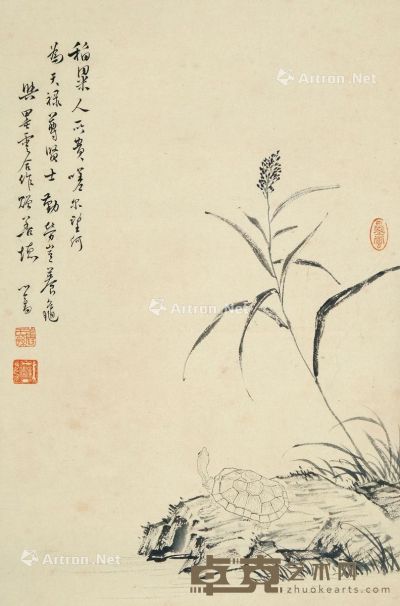 溥儒 长寿图 40×27cm