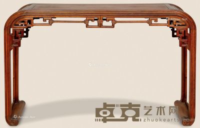 近代 黄花梨雕夔龙琴桌 129×41×84cm