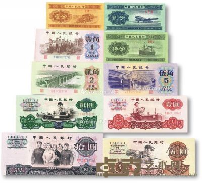 一九五三年中国人民银行发行第三版人民币一组 
