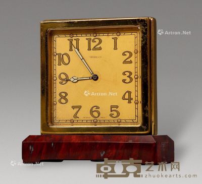 20世纪 美国蒂凡尼两面8日方钟 H13cm