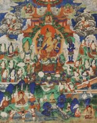 西藏18至19世纪 绿度母唐卡