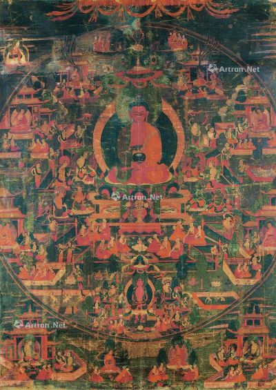 西藏18世纪 阿弥陀佛唐卡