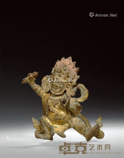内地汉藏风格18世纪 金刚手菩萨 高9.5cm