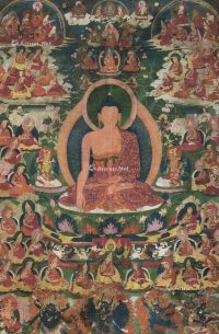 西藏18至19世纪 释迦牟尼唐卡