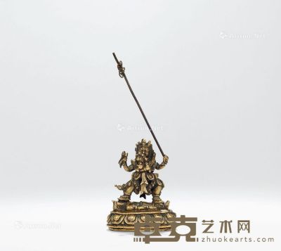 西藏永乐风格17至18世纪 四臂上乐金刚 高6cm