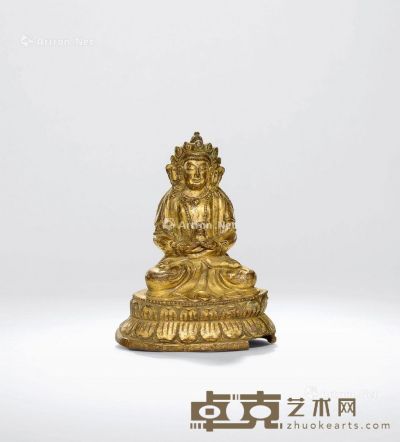 西藏18世纪 无量寿佛 高9cm