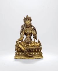 西藏17至18世纪 绿度母