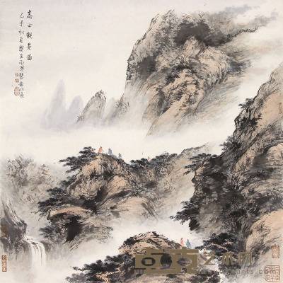 裴希明　 高士观景图 65×65