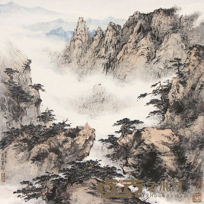 裴希明　 山水 65×65