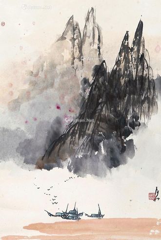 包辰初 晚归图