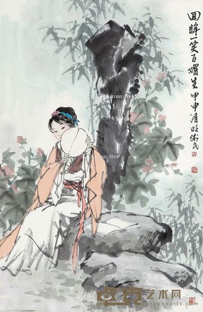 张卫民 回眸一笑 68×45cm