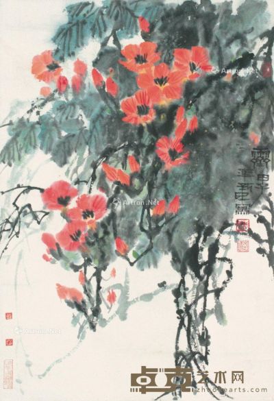 马新民 花卉 69×47cm