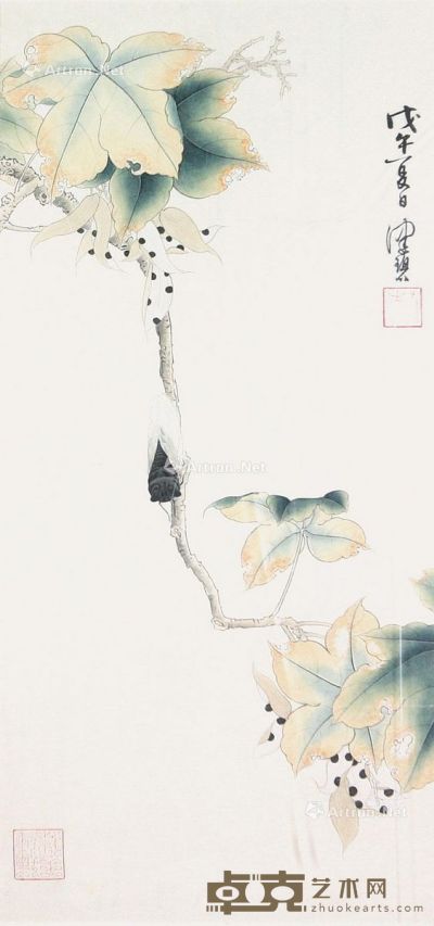 陈佩秋 花卉 63×30cm