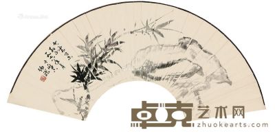 黑伯龙 竹石图 22×72cm
