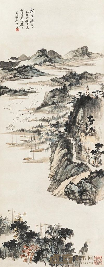 刘侃生 山水 89×34.5cm