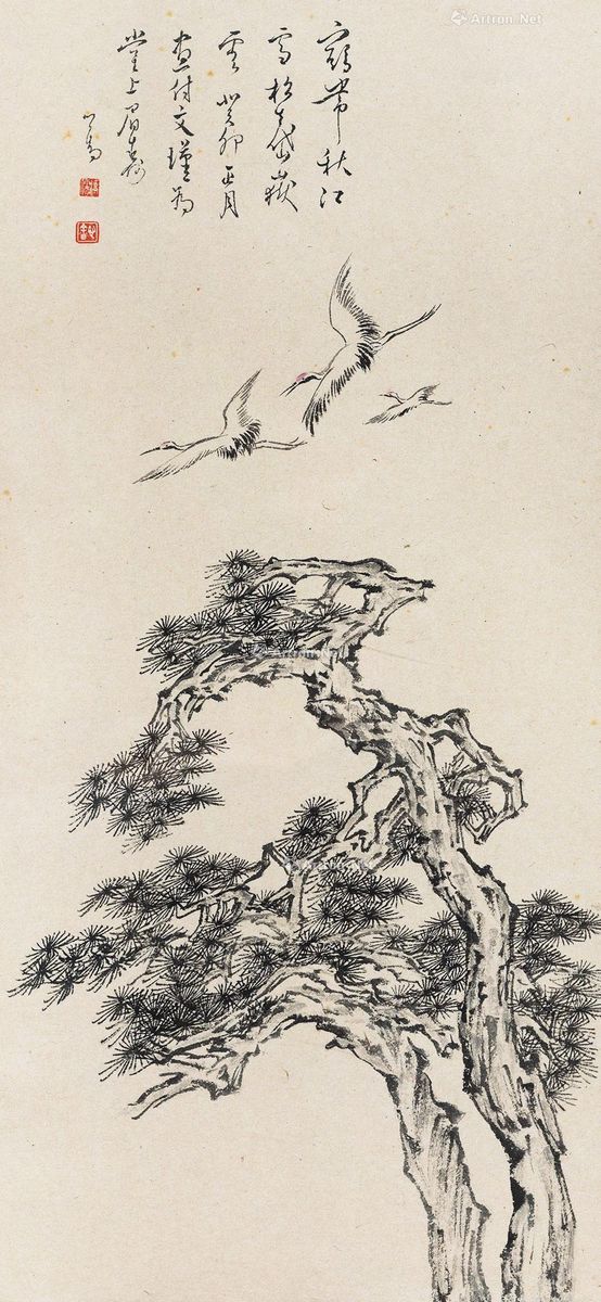 溥儒松鹤延年