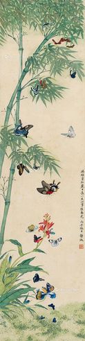 潘静淑 花蝶图
