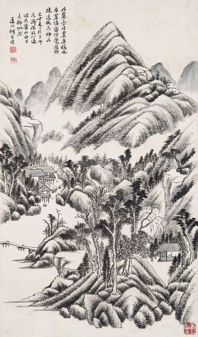 何维朴 仿王麓台山水