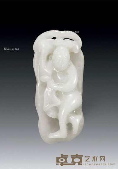 清代 蕉叶美人 5.3×2.4×1cm