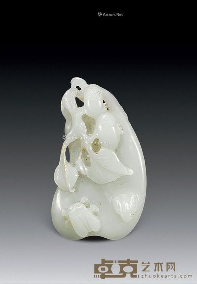 清代 瓜碟连绵一鸣惊人 7.1×4×0.85cm