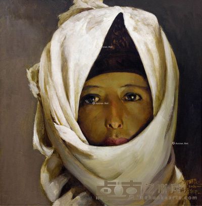 刘绍昆 塔竹库尔干少女像 100×100cm